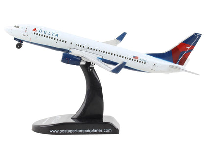 Boeing 737-800 Next Generation Commercial Aircraft "Delta Air Lines" 1/300 Diecast Model Airplane by Postage Stamp