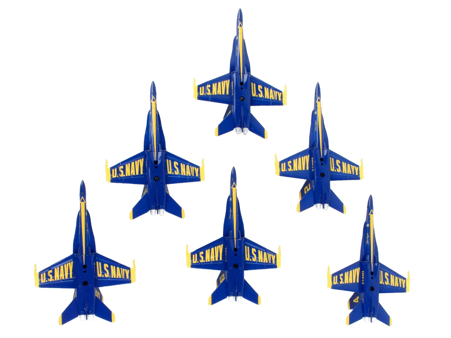 McDonnell Douglas F/A-18 Hornet Aircraft "Blue Angels" United States Navy 6 piece Gift Set 1/150 Diecast Model Airplanes by Postage Stamp