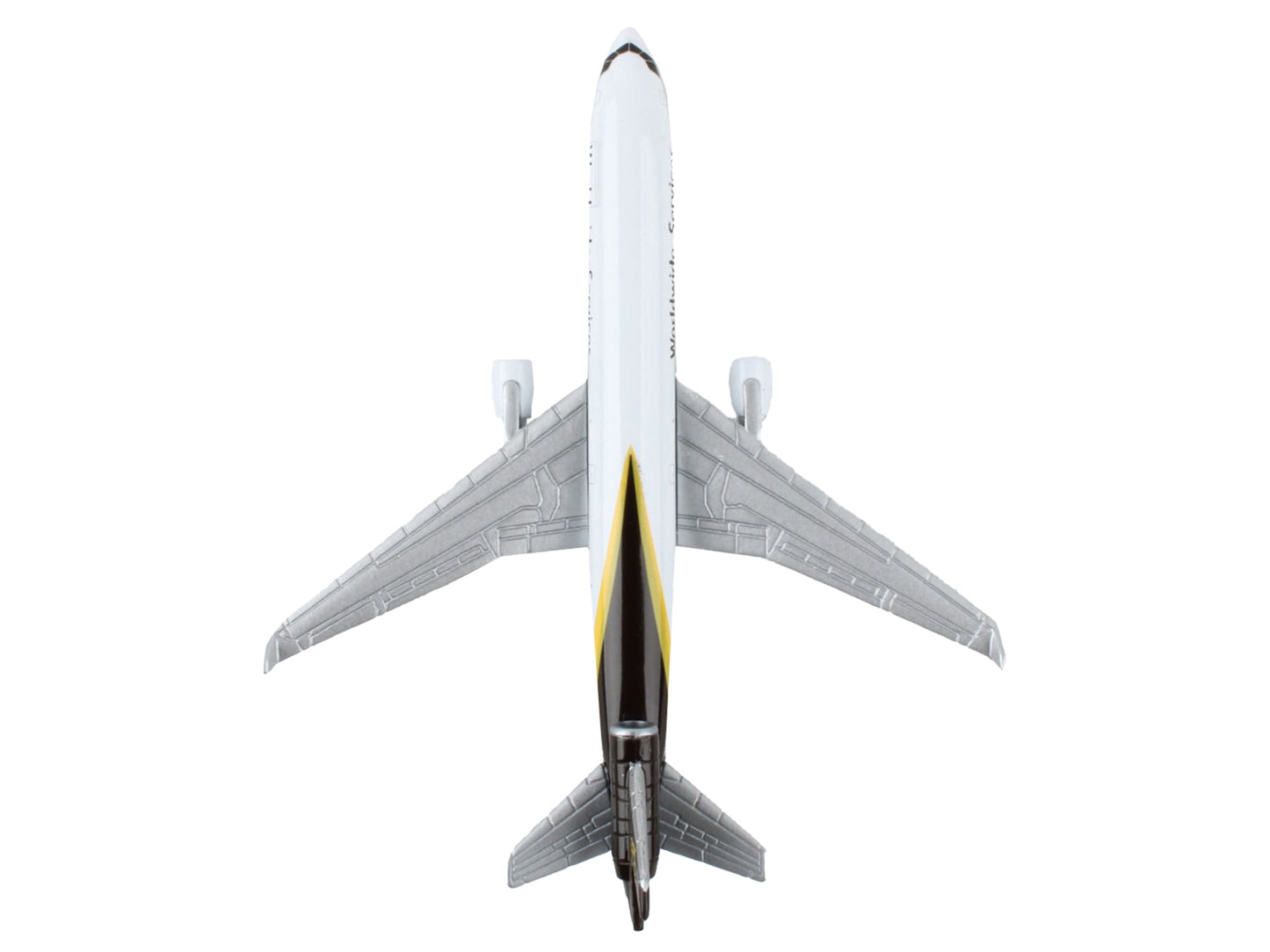 McDonnell Douglas MD-11 Commercial Aircraft "UPS Worldwide Services" (N281UP) White with Brown Tail Diecast Model Airplane by Daron