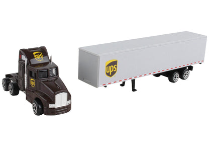 UPS Truck with Trailer Brown "United Parcel Service" Diecast Model by Daron