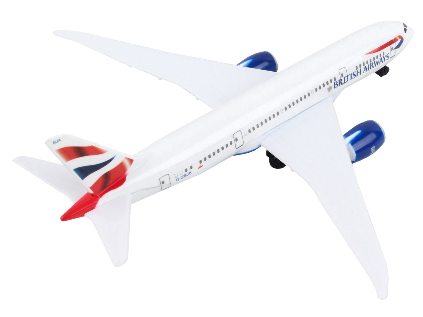 787 Commercial Aircraft "British Airways" (G-ZBJA) White with Blue and Red Tail Diecast Model Airplane by Daron