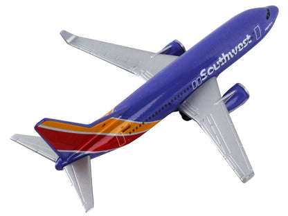 Commercial Aircraft "Southwest Airlines" (N8642E) Blue with Striped Tail Diecast Model Airplane by Daron