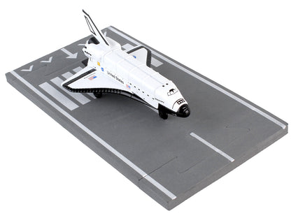 NASA "Discovery" Space Shuttle White "United States" with Runway Section Diecast Model Airplane by Runway24