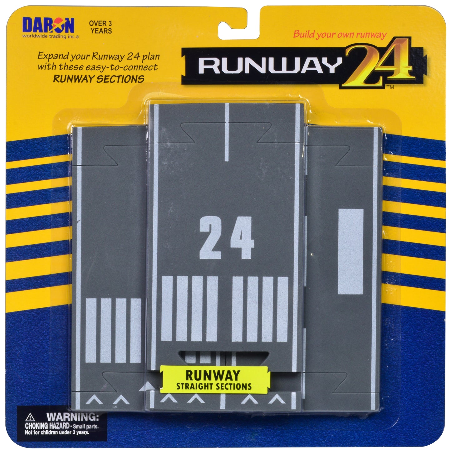 Runway Straight Sections 3 Piece Set for Diecast Models by Runway24