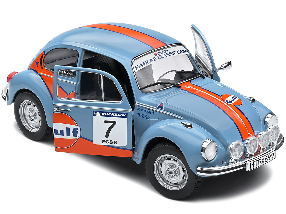 Volkswagen Beetle 1303 #7 Mathias Fahlke - Pernilla Sterner "Gulf Oil" Rally Cold Balls (2019) "Competition" Series 1/18 Diecast Model Car by Solido