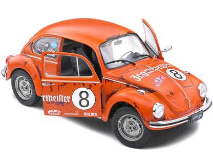 1974 Volkswagen Beetle 1303 #8 Matt Orange "Jagermeister" Tribute "Competition" Series 1/18 Diecast Model Car by Solido