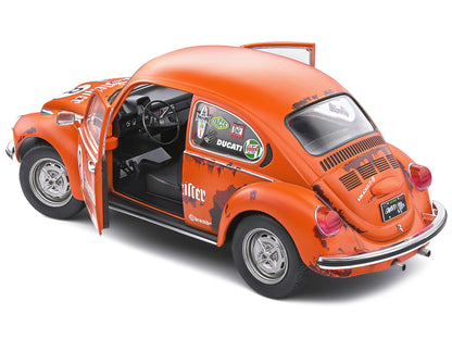 1974 Volkswagen Beetle 1303 #8 Matt Orange "Jagermeister" Tribute "Competition" Series 1/18 Diecast Model Car by Solido