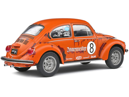 1974 Volkswagen Beetle 1303 #8 Matt Orange "Jagermeister" Tribute "Competition" Series 1/18 Diecast Model Car by Solido