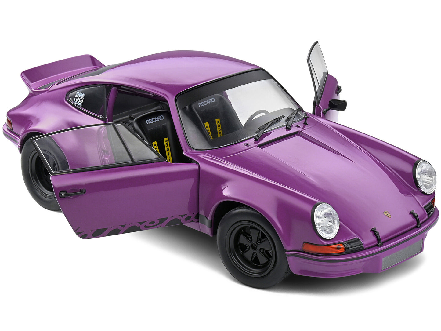 1973 Porsche 911 RSR Purple with Black Stripes 1/18 Diecast Model Car by Solido