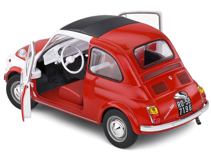 1965 Fiat 500 L Red and White with Red Interior "Robe Di Kappa" 1/18 Diecast Model Car by Solido