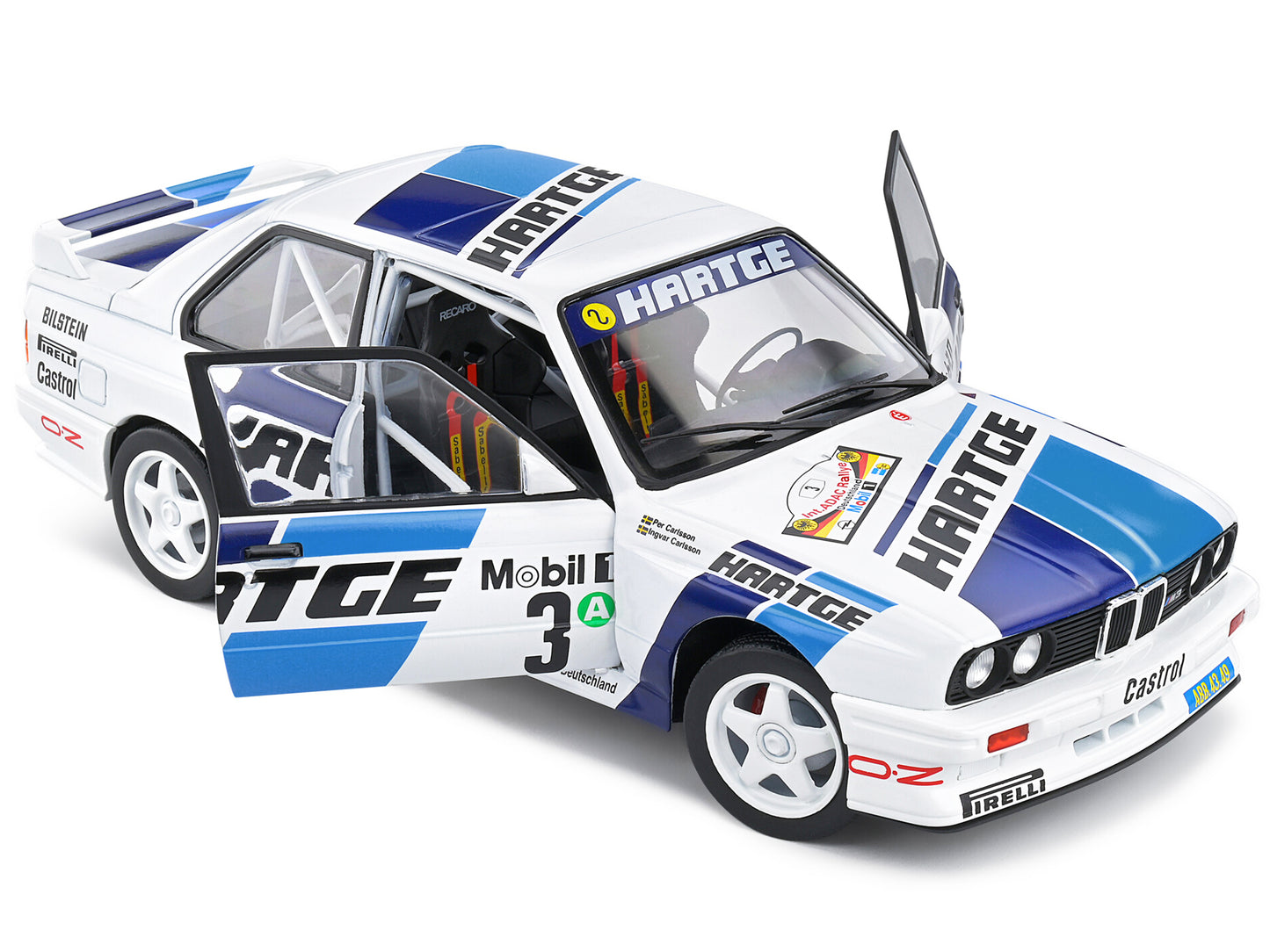 BMW E30 M3 Gr. A #3 Ingvar Carlsson - Per Carlsson "Adac Rallye Deutchland" (1990) "Competition" Series 1/18 Diecast Model Car by Solido