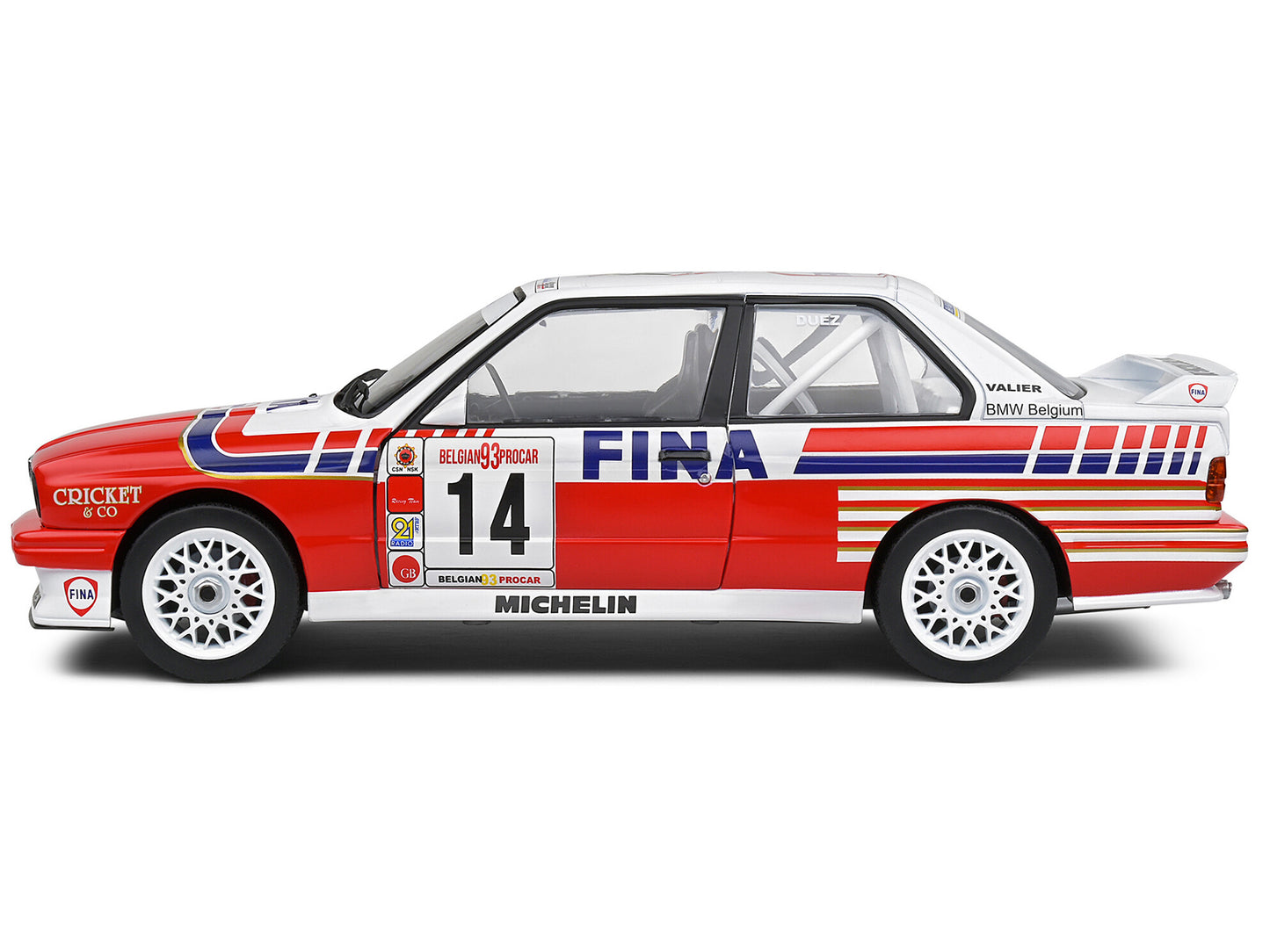 BMW E30 M3 #14 Marc Duez "Belgian Procar Championship" (1993) "Competition" Series 1/18 Diecast Model Car by Solido