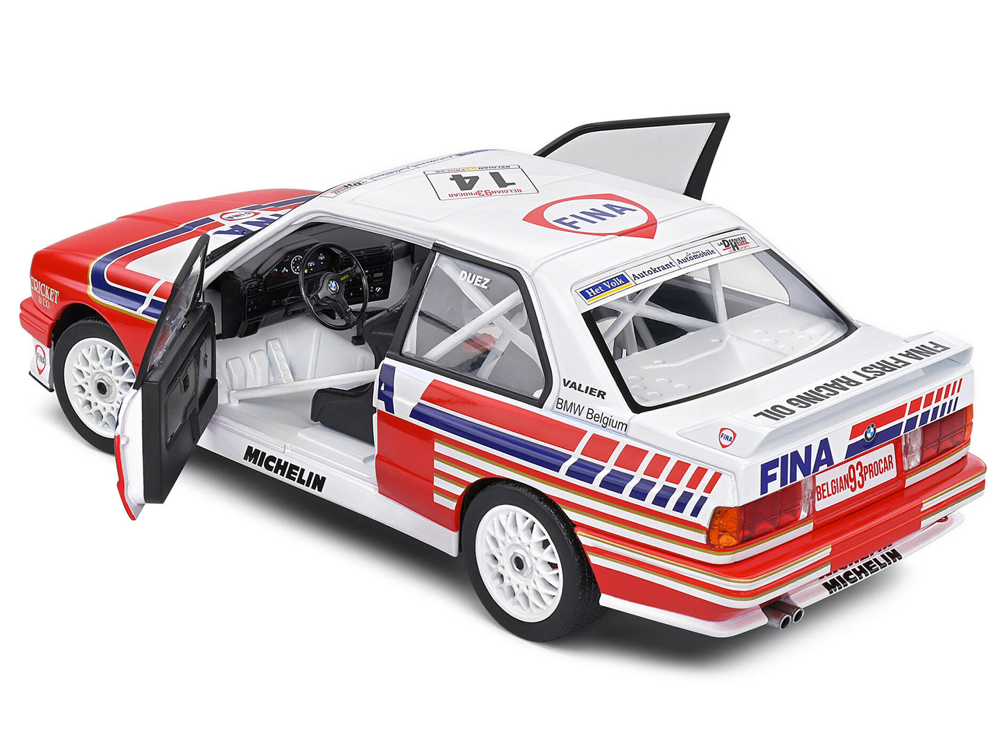 BMW E30 M3 #14 Marc Duez "Belgian Procar Championship" (1993) "Competition" Series 1/18 Diecast Model Car by Solido