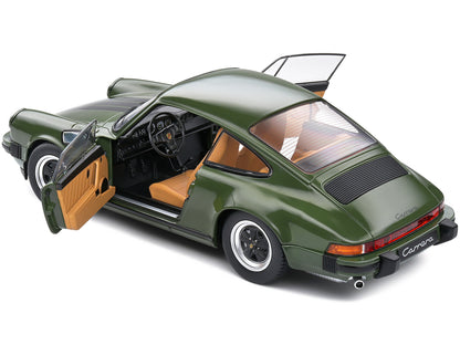 1974 Porsche 911 SC Olive Green with Black Stripes 1/18 Diecast Model Car by Solido