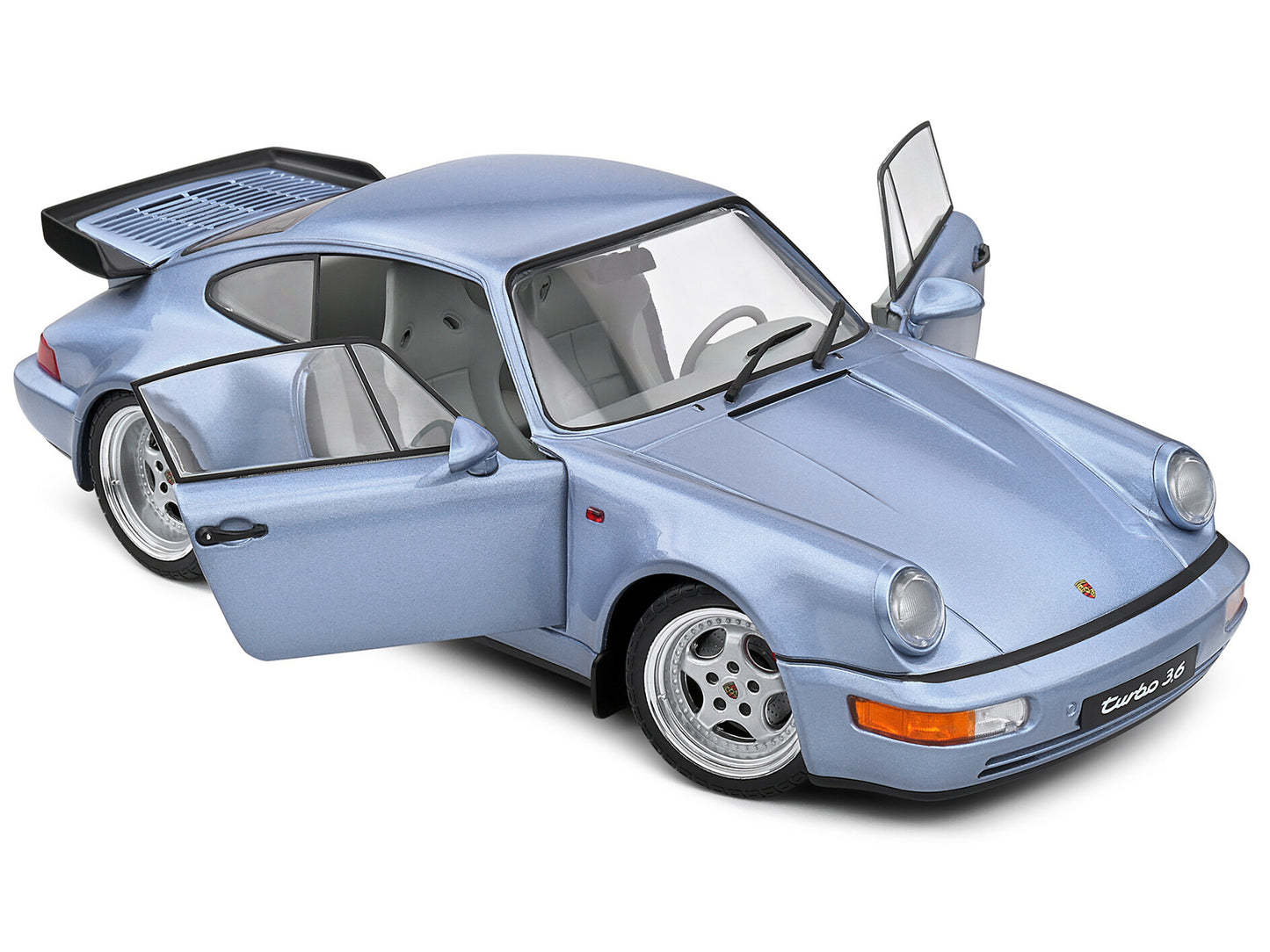 1990 Porsche 911 (964) Turbo Horizon Blue Metallic 1/18 Diecast Model Car by Solido