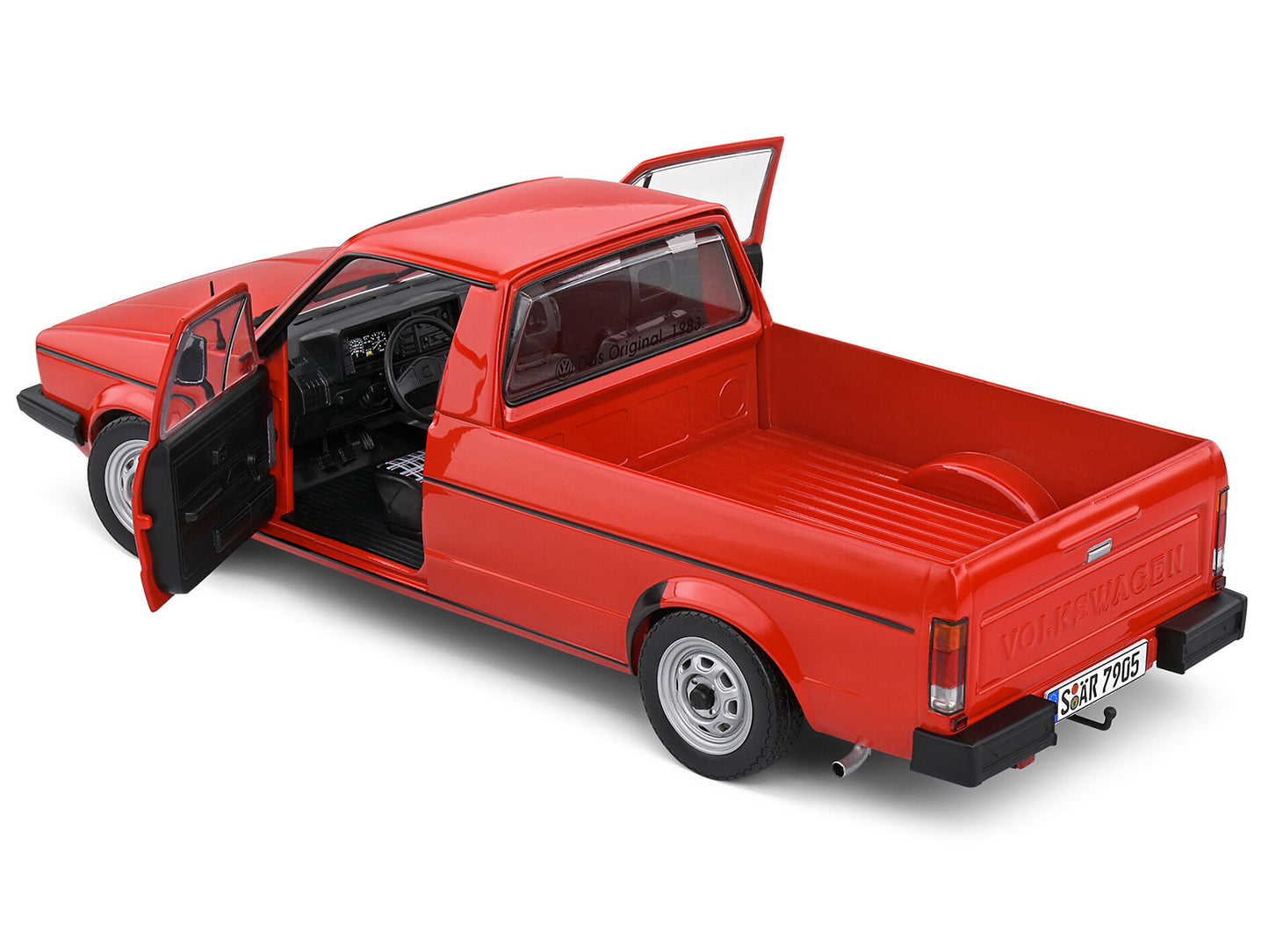 1983 Volkswagen Caddy MK 1 Pickup Truck Mars Red 1/18 Diecast Model Car by Solido