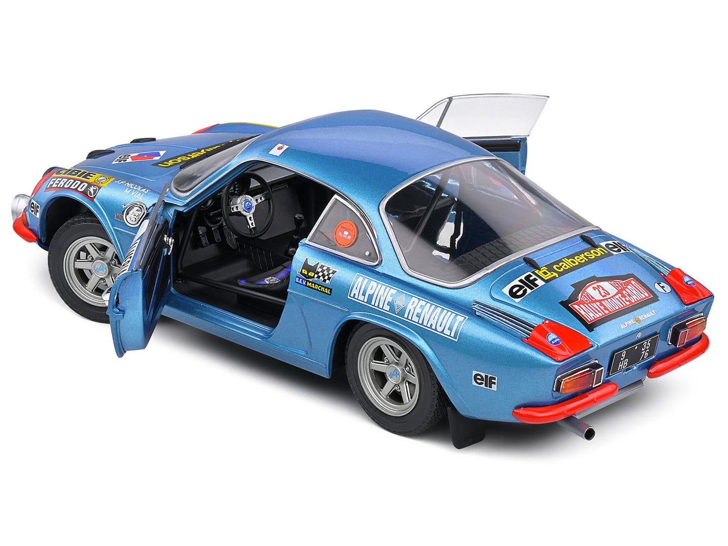 Alpine A110 1600S #23 Jean-Pierre Nicolas - Michel Vial "Rallye Monte-Carlo" (1972) "Competition" Series 1/18 Diecast Model Car by Solido