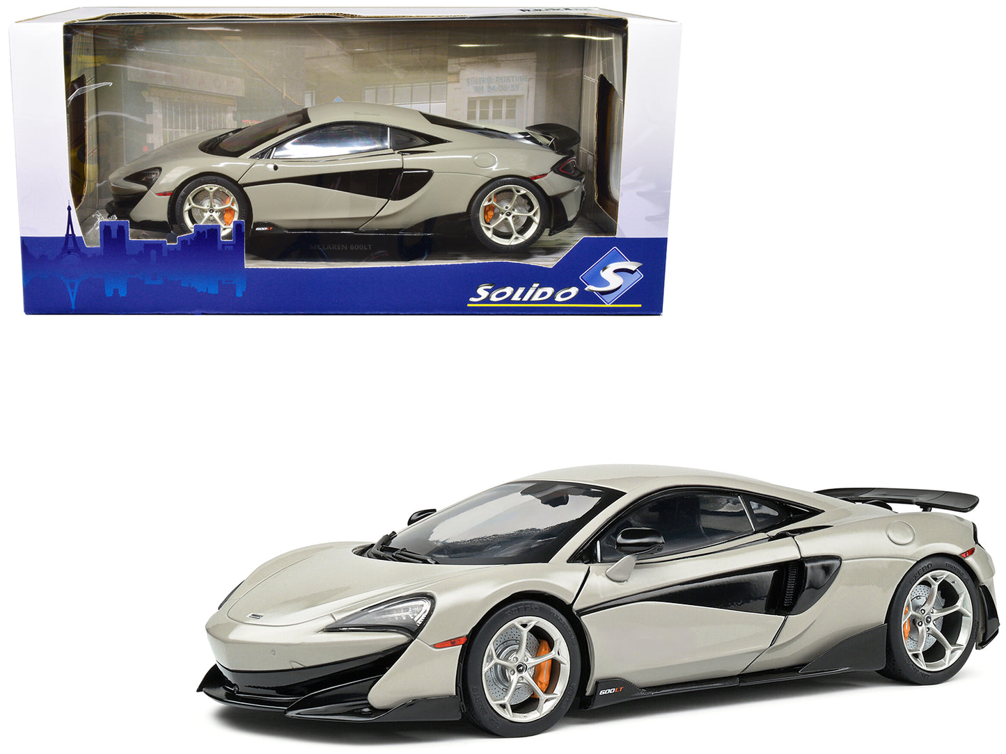 2018 McLaren 600 LT Coupe Blade Silver 1/18 Diecast Model Car by Solido