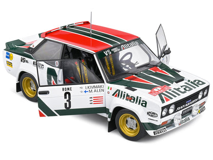 Fiat 131 Abarth #3 Markku Alen - Ilkka Kivimaki 3rd Place "Rallye Montecarlo" (1979) "Competition" Series 1/18 Diecast Model Car by Solido