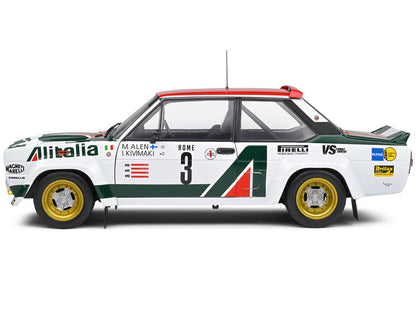 Fiat 131 Abarth #3 Markku Alen - Ilkka Kivimaki 3rd Place "Rallye Montecarlo" (1979) "Competition" Series 1/18 Diecast Model Car by Solido