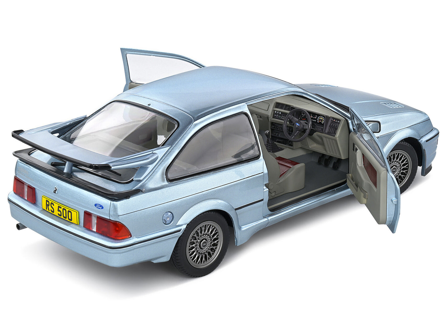 1987 Ford Sierra Cosworth RS500 RHD (Right Hand Drive) Glacier Blue Metallic 1/18 Diecast Model Car by Solido