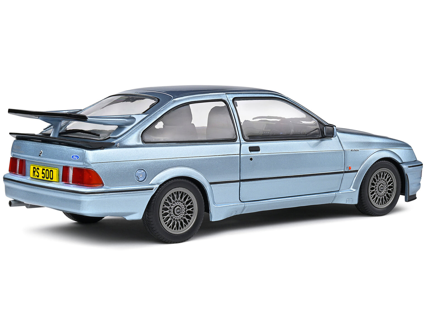 1987 Ford Sierra Cosworth RS500 RHD (Right Hand Drive) Glacier Blue Metallic 1/18 Diecast Model Car by Solido