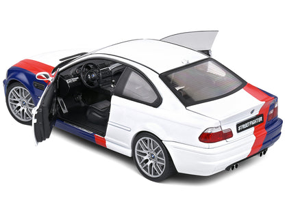 2000 BMW E46 M3 "Streetfighter" White with Blue and Red Graphics 1/18 Diecast Model Car by Solido