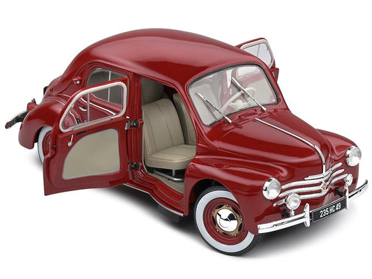 1956 Renault 4CV Red 1/18 Diecast Model Car by Solido