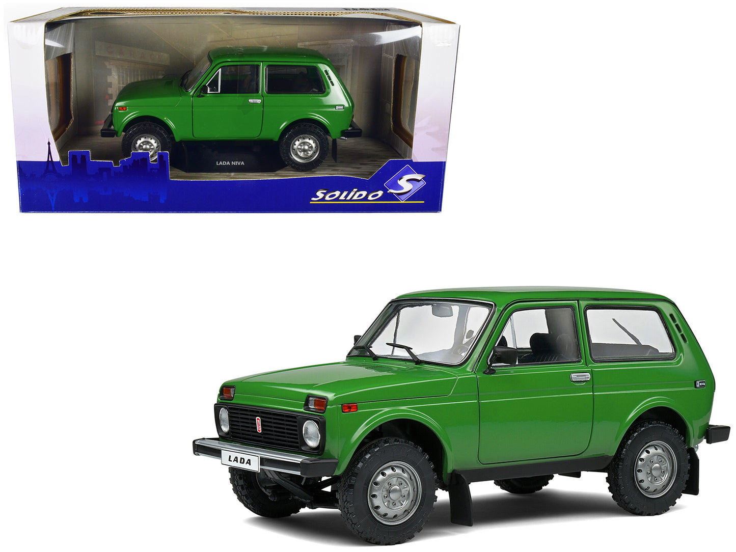 1980 Lada Niva Green 1/18 Diecast Model Car by Solido