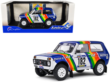 Lada Niva #182 Jean-Pierre Jabouille - Michel Sardou "Paris–Dakar Rally" (1984) "Competition" Series 1/18 Diecast Model Car by Solido