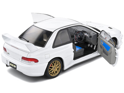 1998 Subaru Impreza 22B RHD (Right Hand Drive) Pure White with Gold Wheels 1/18 Diecast Model Car by Solido