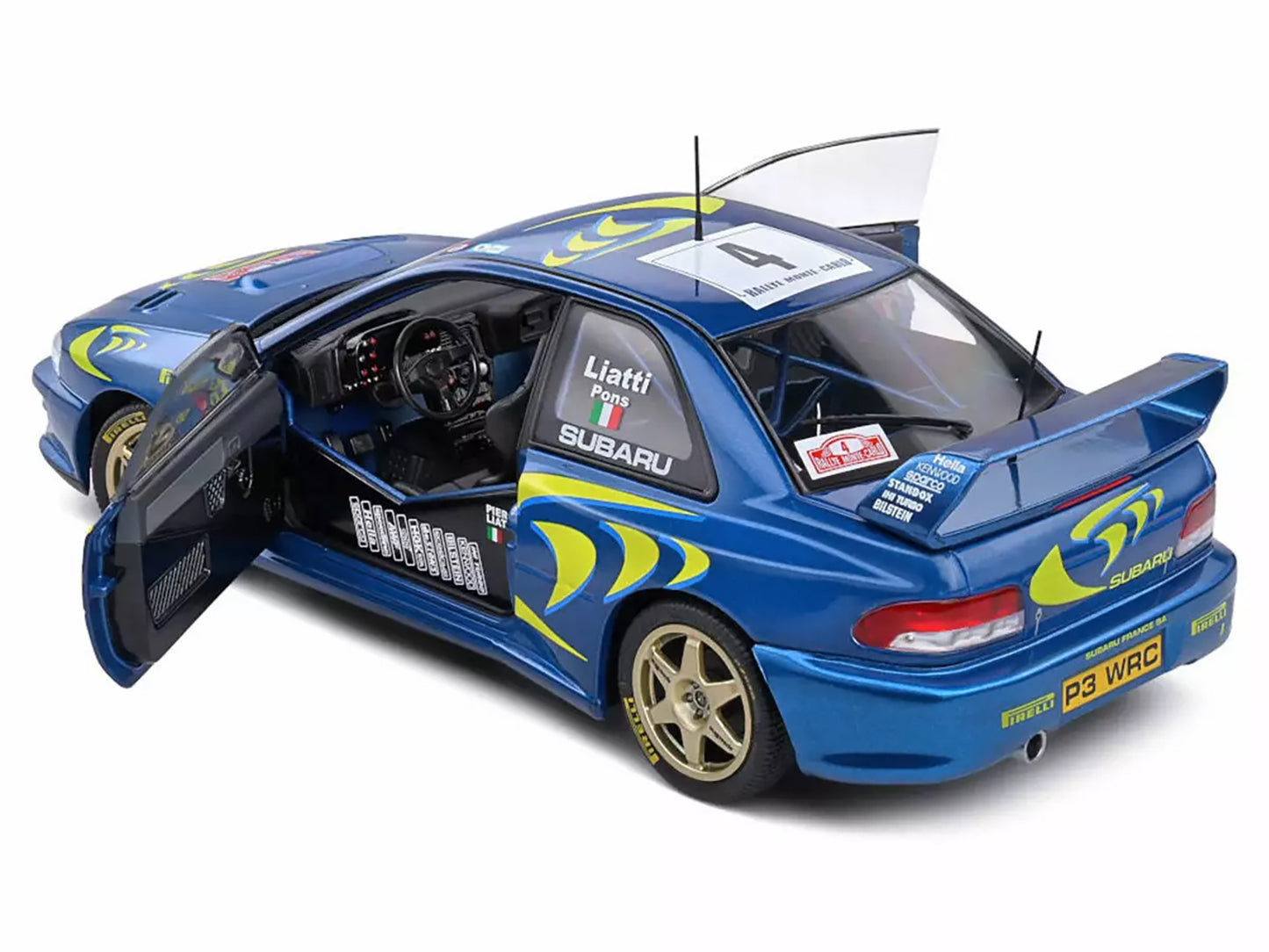 Subaru Impreza WRC #4 Piero Liatti - Fabrizia Pons Winner "Rallye Monte-Carlo" (1997) "Competition" Series 1/18 Diecast Model Car by Solido