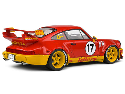 2016 RWB Bodykit #17 "Maty’s Idlers" Red and Yellow with Graphics 1/18 Diecast Model Car by Solido