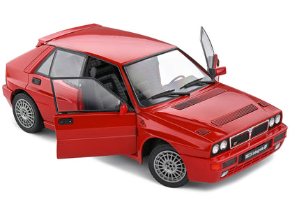 1991 Lancia Delta HF Integrale Rosso Corsa Red 1/18 Diecast Model Car by Solido