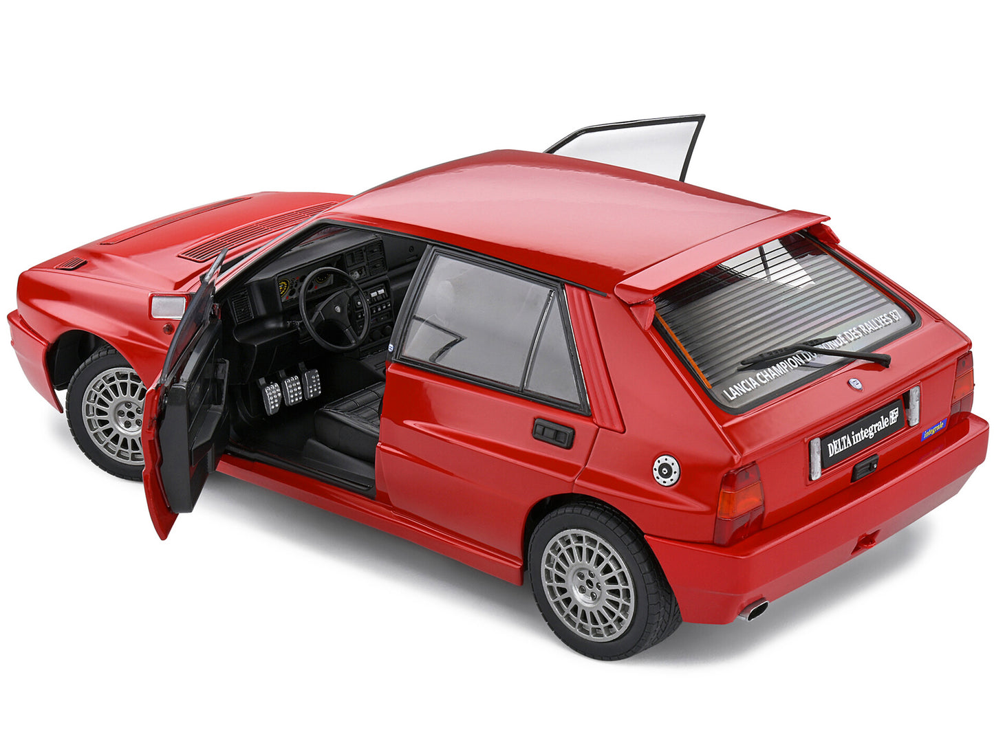 1991 Lancia Delta HF Integrale Rosso Corsa Red 1/18 Diecast Model Car by Solido