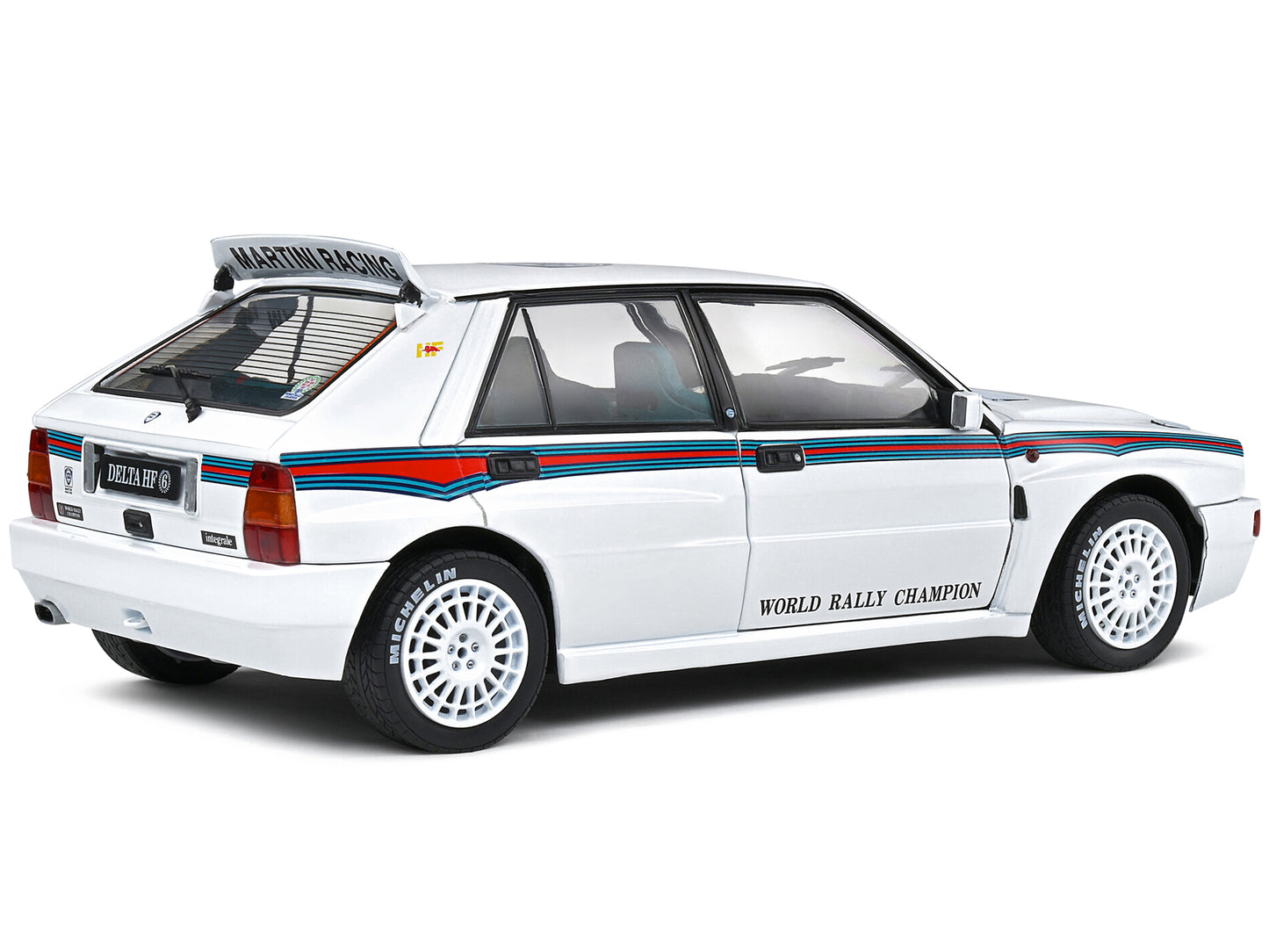 1992 Lancia Delta HF Integrale Evo 1 Martini 6 White with Blue and Red Stripes "World Rally Champion - Martini Racing" 1/18 Diecast Model Car by Solido