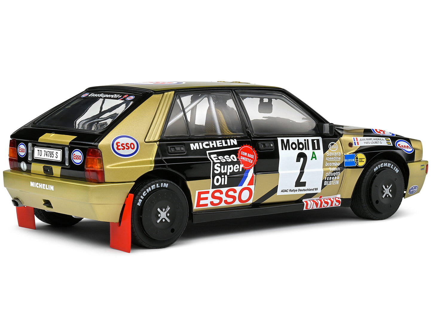 Lancia Delta HF Integrale #2 Yves Loubet - Jean-Marc Andrie 3rd Place "ADAC Rallye Deutschland" (1989) "Competition" Series 1/18 Diecast Model Car by Solido