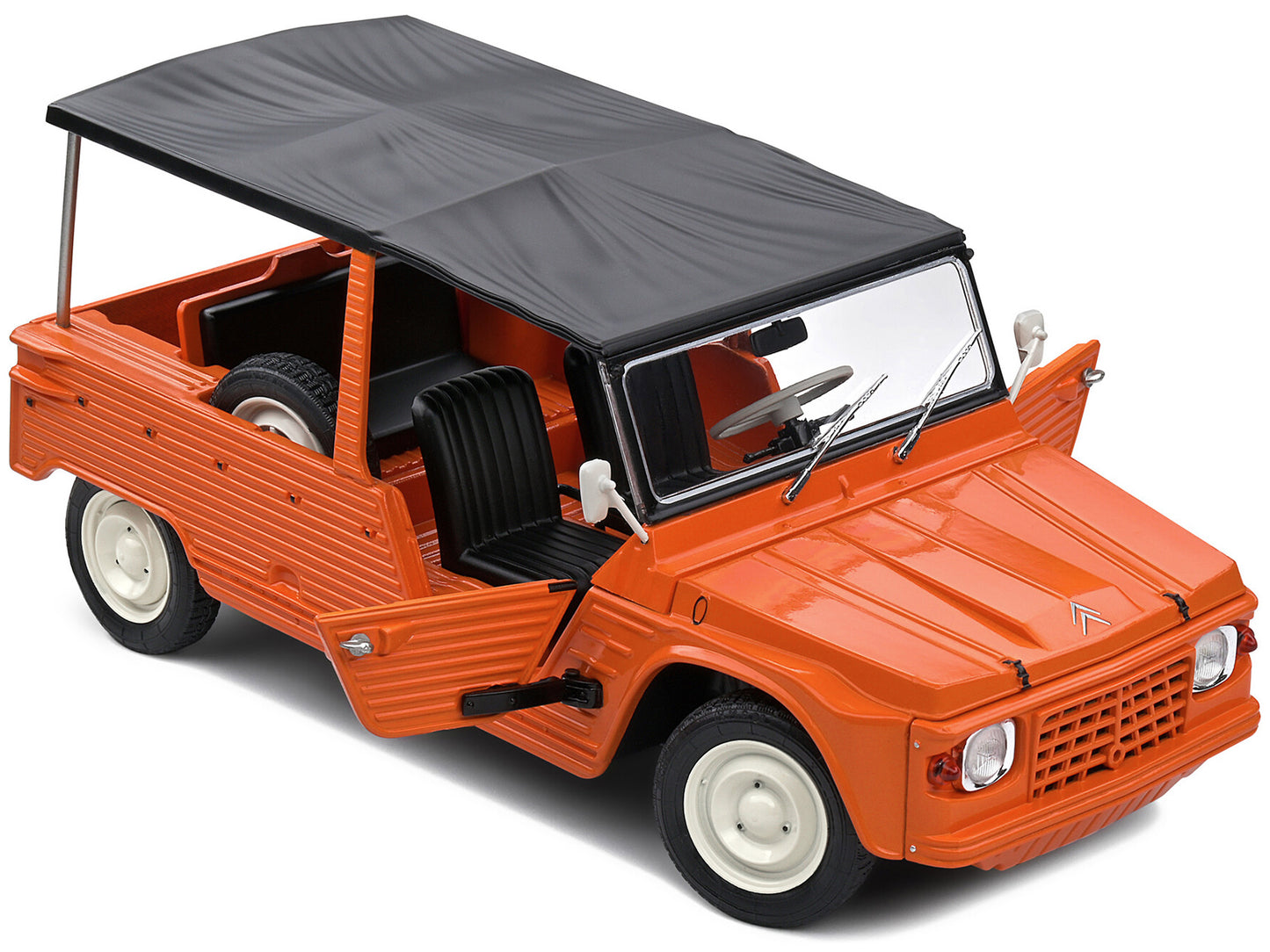 1970 Citroen Mehari MK.1 Kirghiz Orange with Black Top 1/18 Diecast Model Car by Solido