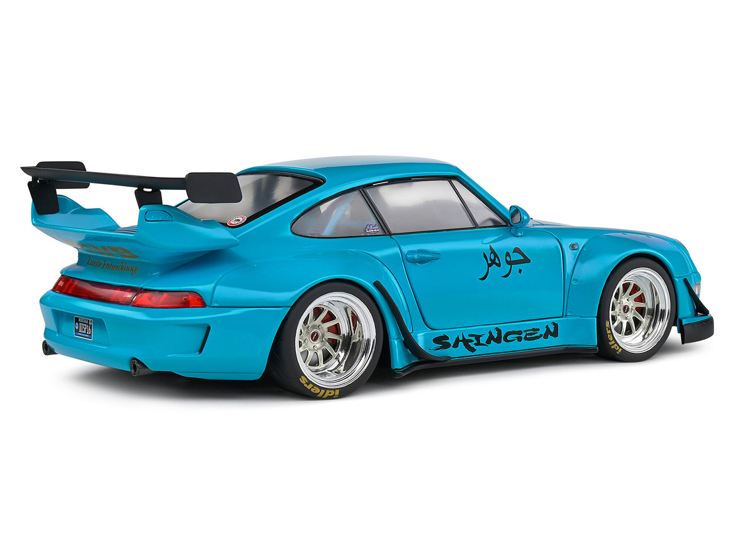 2018 RWB "Shingen" Light Blue with Graphics "Rauh WeltBegriff" 1/18 Diecast Model Car by Solido