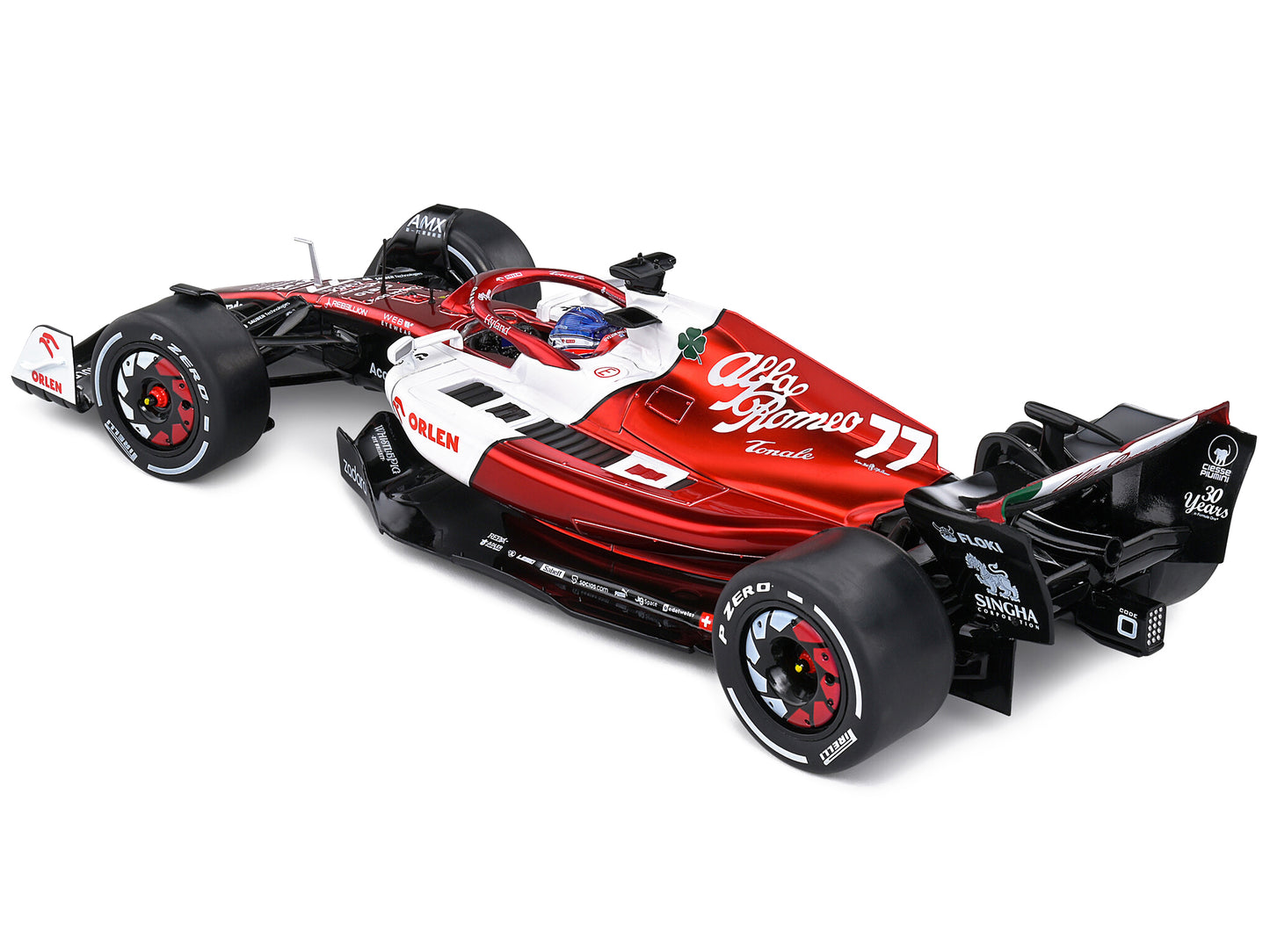 Alfa Romeo C42 #77 Valtteri Bottas Formula One F1 "Emilia Romagna GP" (2022) "Competition" Series 1/18 Diecast Model Car by Solido