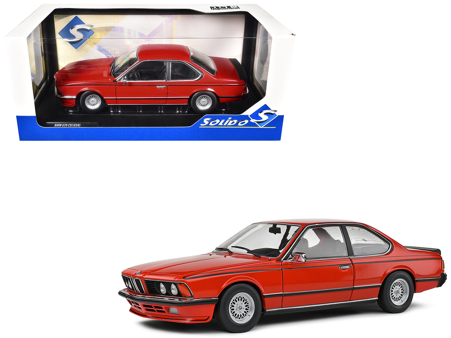 1984 BMW 635 CSI (E24) Henna Red 1/18 Diecast Model Car by Solido