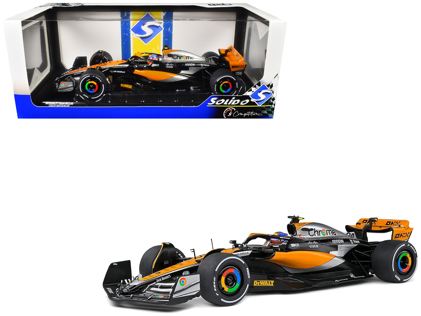 McLaren MCL60 #81 Oscar Piastri Formula One F1 "British GP" (2023) "Competition" Series 1/18 Diecast Model Car by Solido