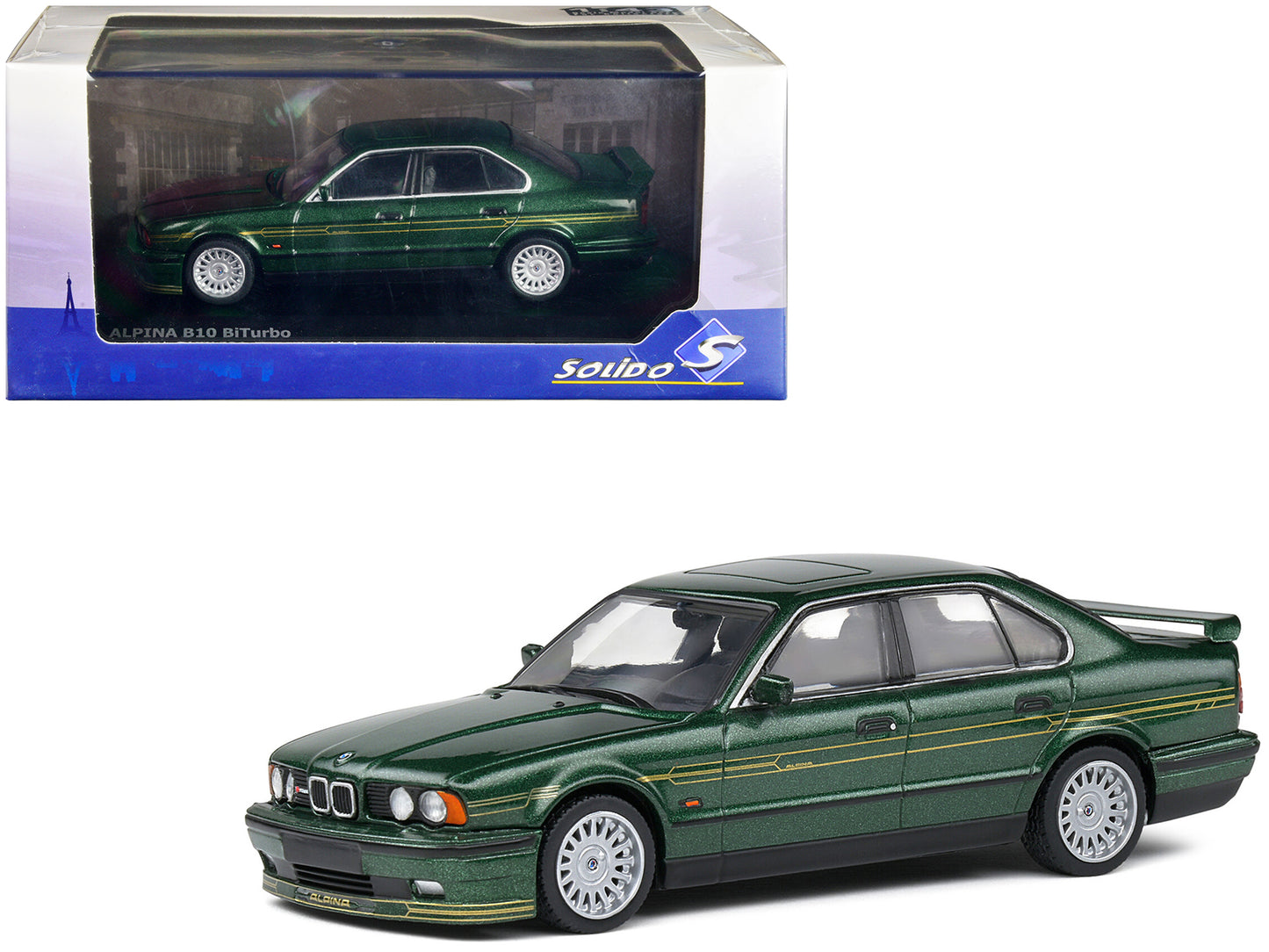 1994 BMW E34 Alpina B10 BiTurbo Alpina Green Metallic 1/43 Diecast Model Car by Solido