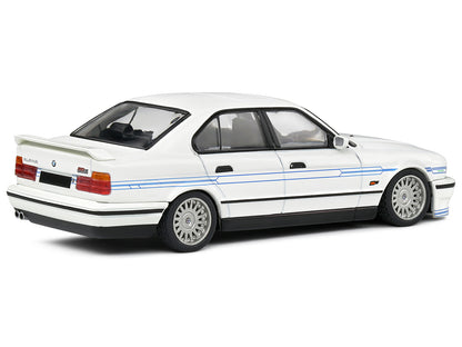 1994 BMW E34 Alpina B10 BiTurbo White with Blue Stripes 1/43 Diecast Model Car by Solido