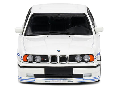 1994 BMW E34 Alpina B10 BiTurbo White with Blue Stripes 1/43 Diecast Model Car by Solido