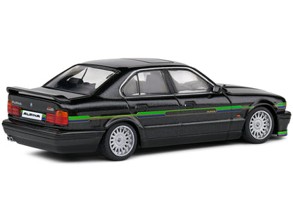 1994 BMW E34 Alpina B10 BiTurbo Black Metallic with Green Graphics 1/43 Diecast Model Car by Solido