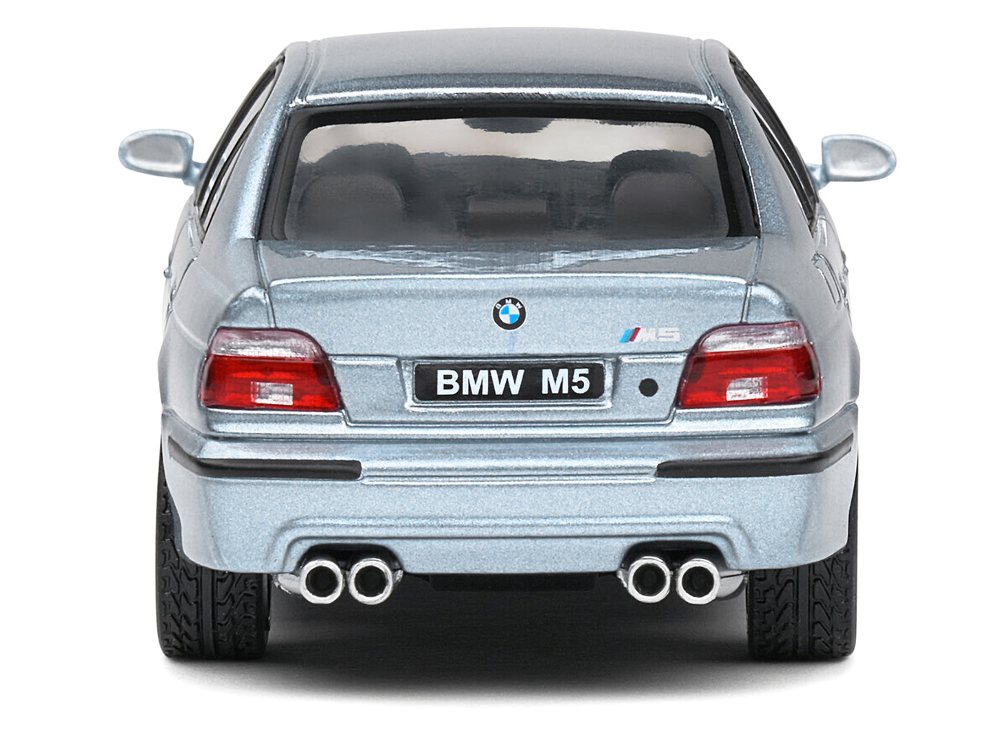 2003 BMW E39 M5 Silver Water Blue Metallic 1/43 Diecast Model Car by Solido