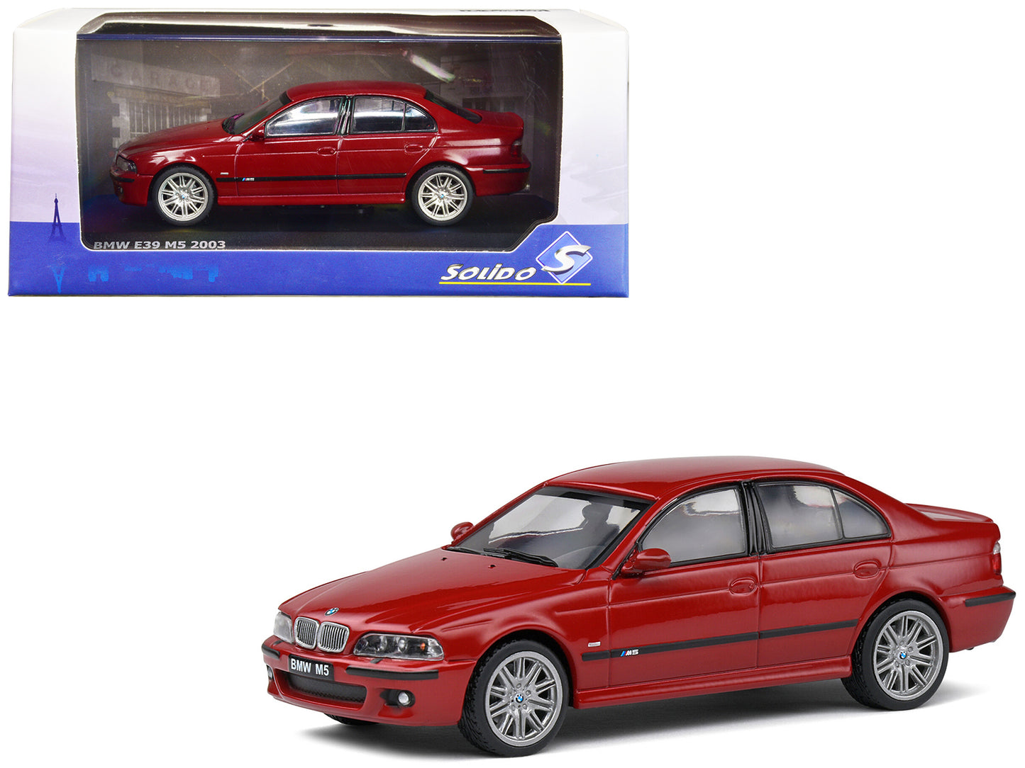 2003 BMW E39 M5 Imola Red 1/43 Diecast Model Car by Solido