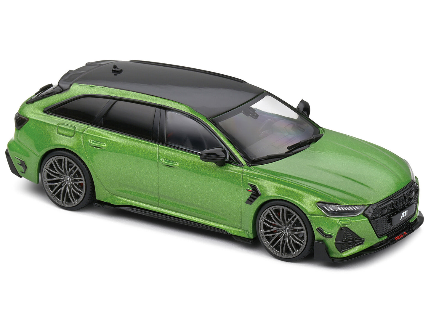 2022 Audi ABT RS 6-R Java Green Metallic with Black Top 1/43 Diecast Model Car by Solido