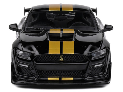 2020 Shelby Mustang GT500 Black with Gold Stripes 1/43 Diecast Model Car by Solido